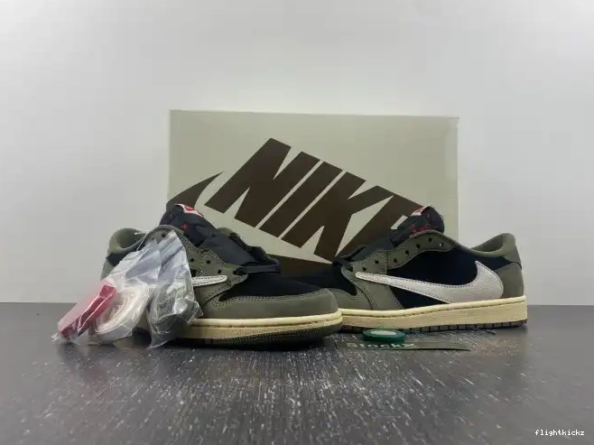 LOW X DM7866-002 JORDAN OG TRAVIS 'BLACK SCOTT OLIVE' SP 1 AIR 0506